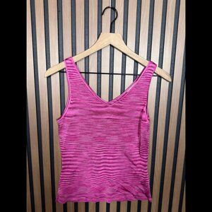 Avalin Tank Top Small Womens Pink Knit Sleeveless Muscle Shirt Textured Rayon